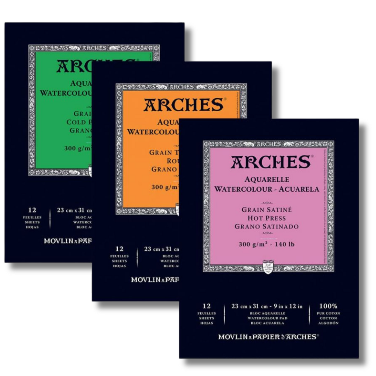 ARCHES : AQUARELLE : WATERCOLOR PAPER GUMMED PADS