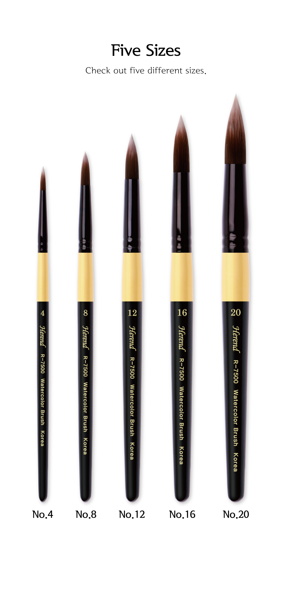 HEREND : MINI R-7500 ROUND BRUSH (Synthetic)