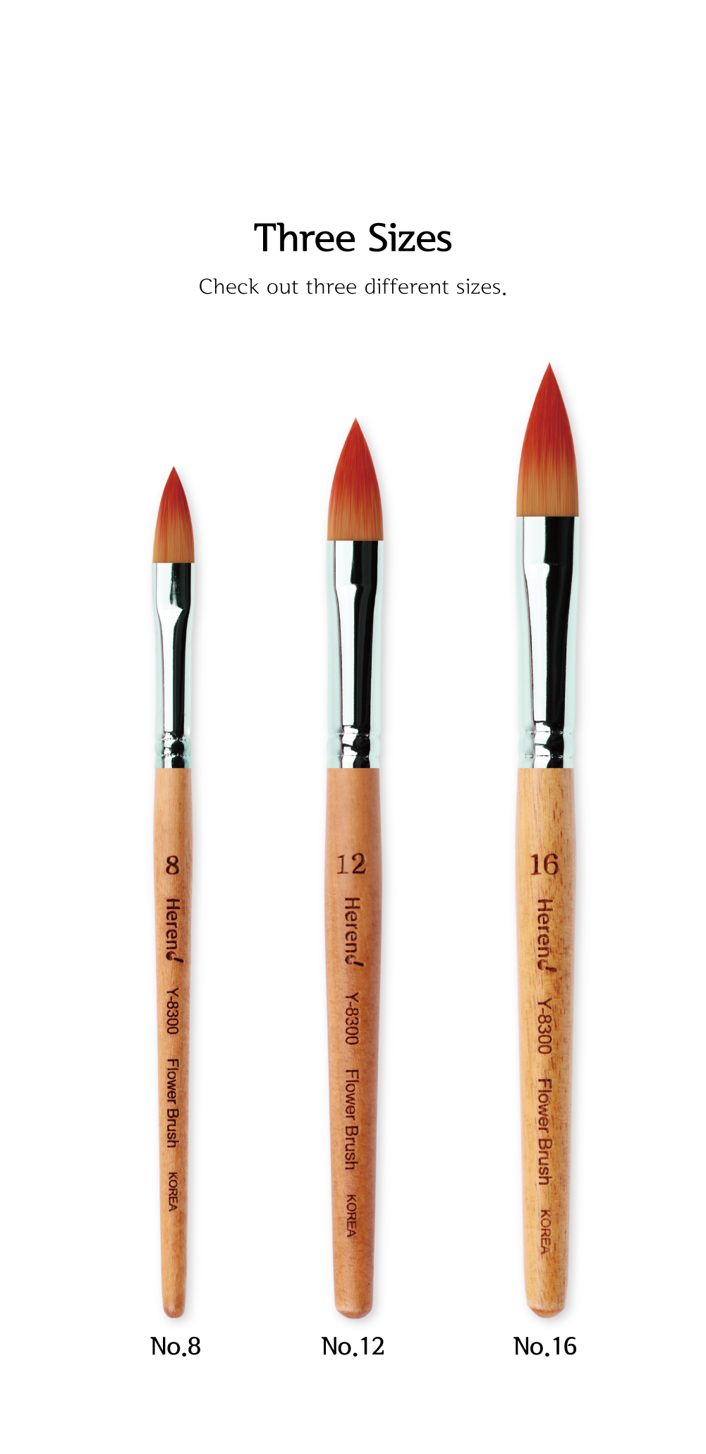 HEREND : MINI-Y8300 LEAF BRUSH (Synthetic)