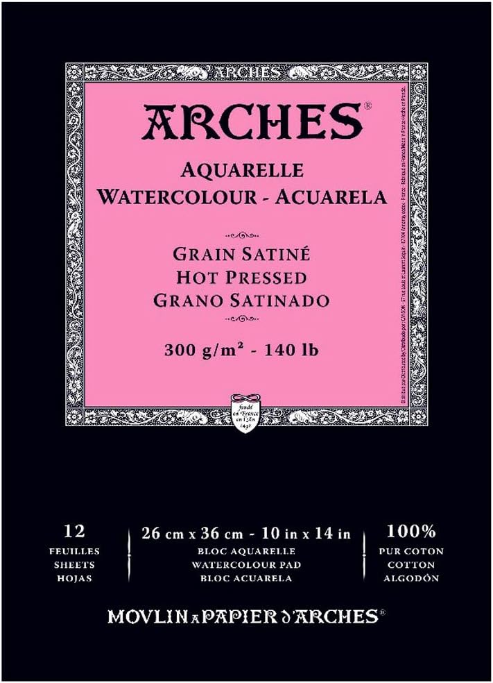 ARCHES : AQUARELLE : WATERCOLOR PAPER GUMMED PADS