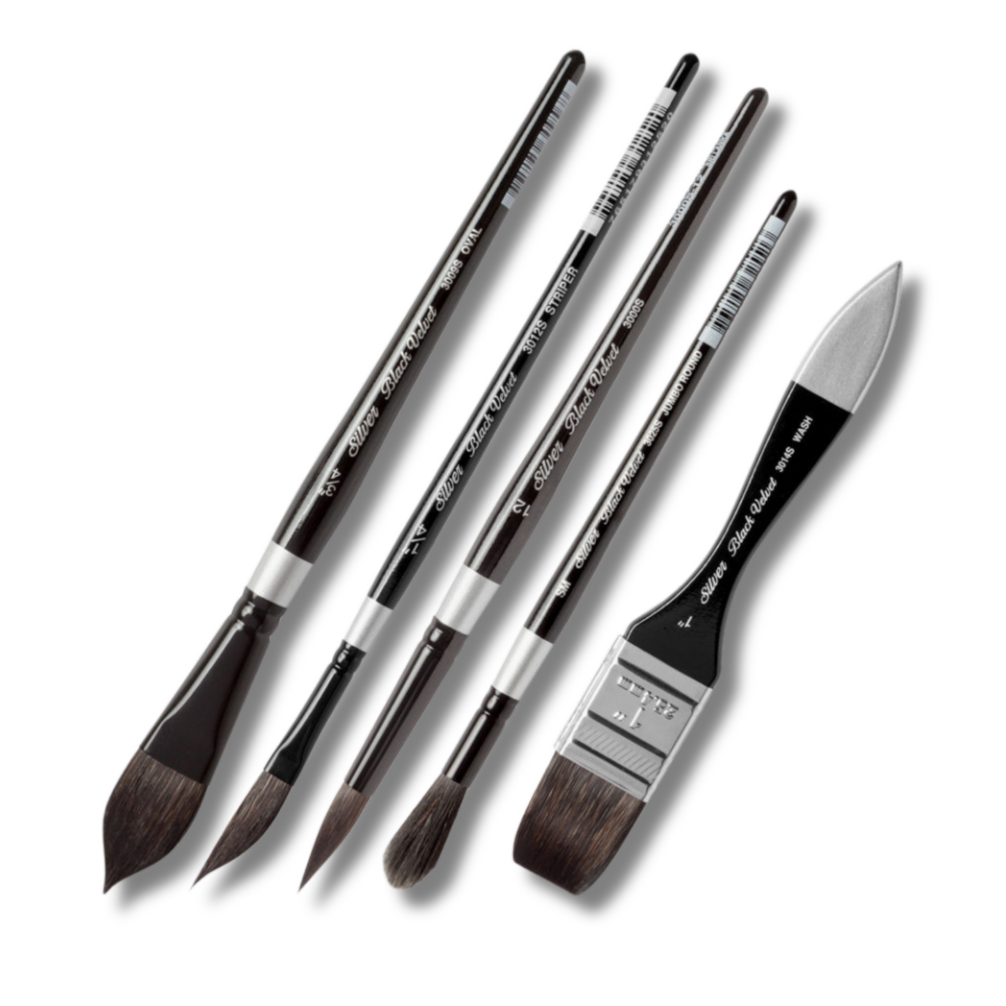 SILVER BRUSH : BLACK VELVET : SQUIRREL & RISSLON BRUSH