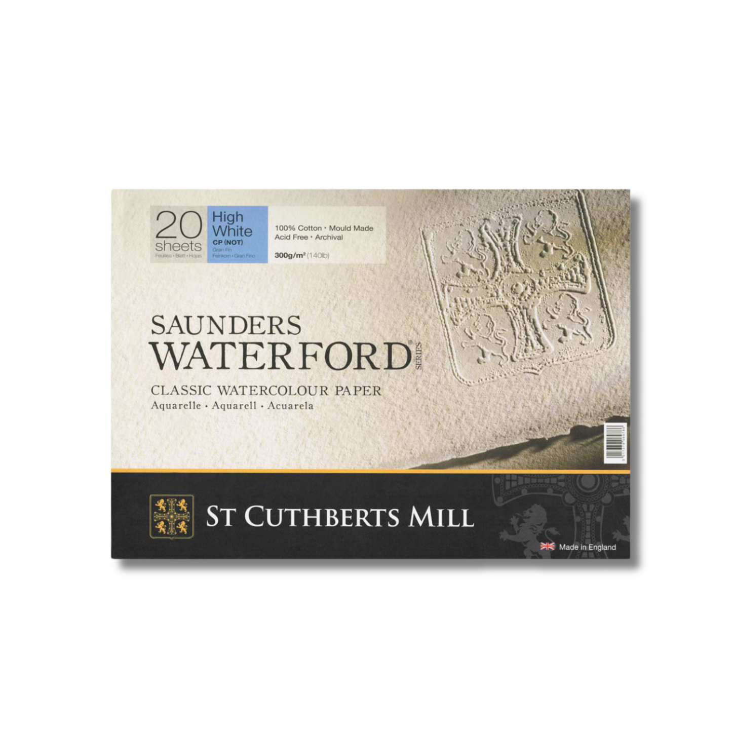 SAUNDERS WATERFORD : BLOCK : 300GSM : 20 SHEETS