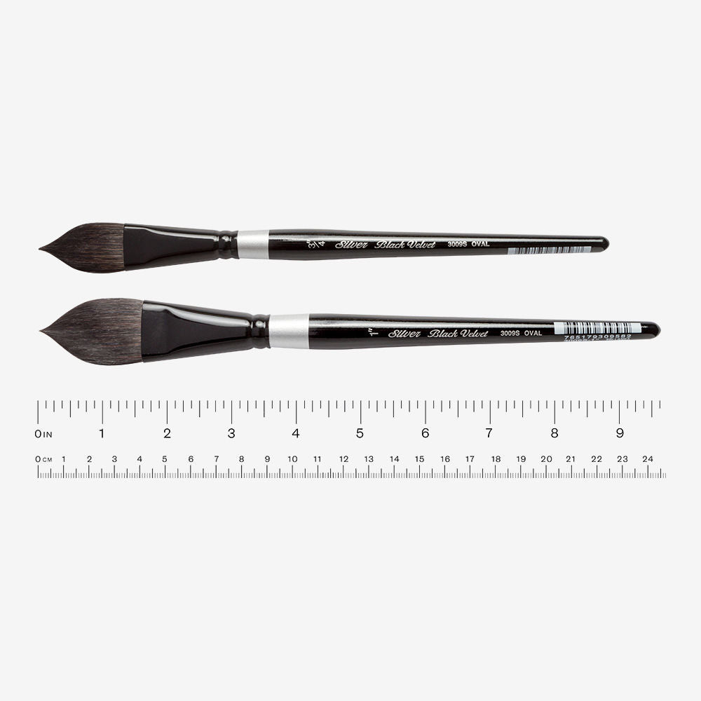 SILVER BRUSH : BLACK VELVET : SQUIRREL & RISSLON BRUSH