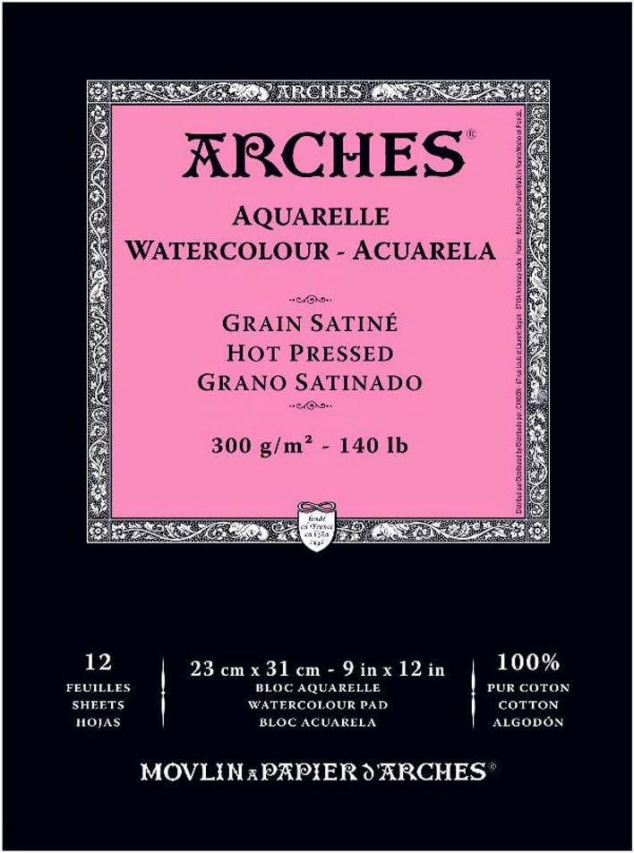 ARCHES : AQUARELLE : WATERCOLOR PAPER GUMMED PADS