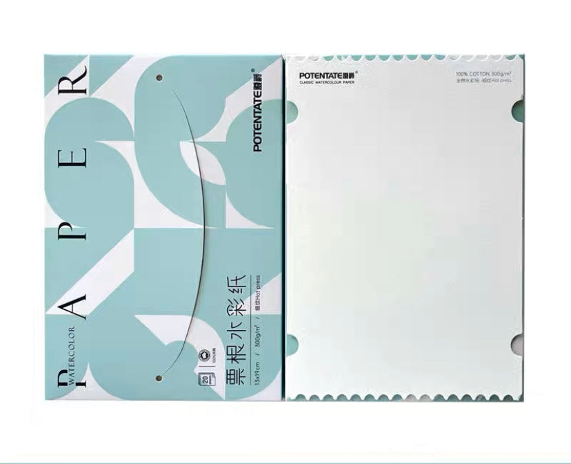 POTENTATE : STAMP STYLE WATERCOLOR PAPER