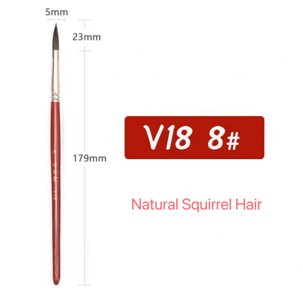 ZHU YU TANG : V18 NATURAL SQUIRREL HAIR BRUSH