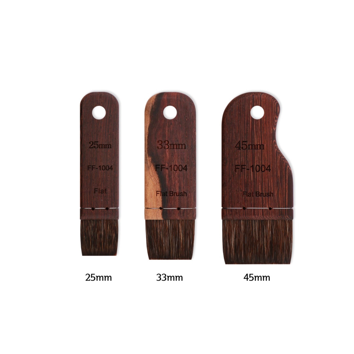 HEREND : FF-1004 FLAT BRUSH (Chipmunk)