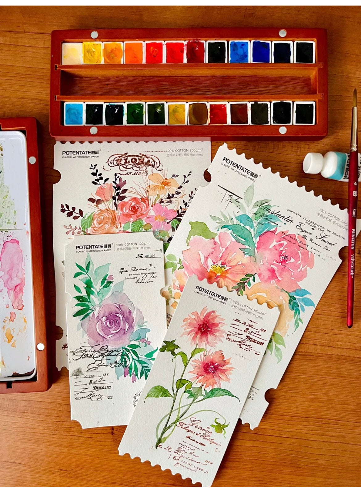 POTENTATE : STAMP STYLE WATERCOLOR PAPER