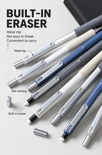 Mechanical Pencil Set with Case, Drafting Pencils 0.3mm, HB Lead Refills