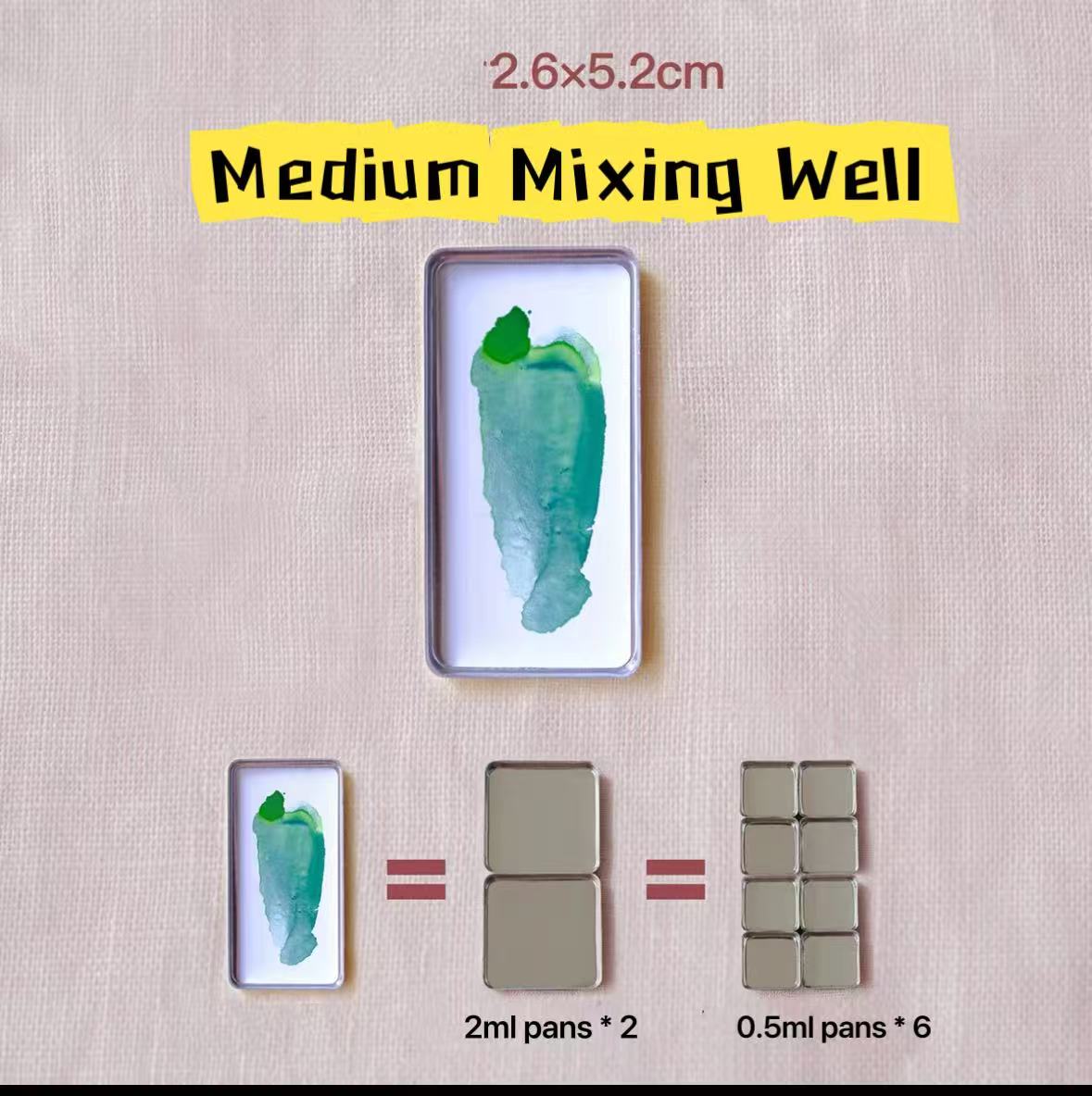 Portable Aluminum Slim Watercolor Palette for Artists on the Go