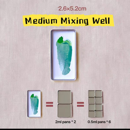 Portable Aluminum Slim Watercolor Palette for Artists on the Go