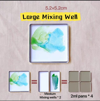 Portable Aluminum Slim Watercolor Palette for Artists on the Go