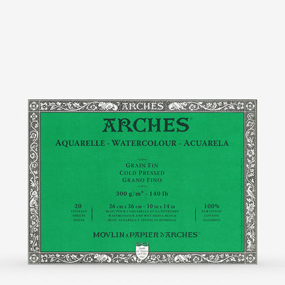 ARCHES : AQUARELLE : WATERCOLOR PAPER BLOCKS : 300GSM