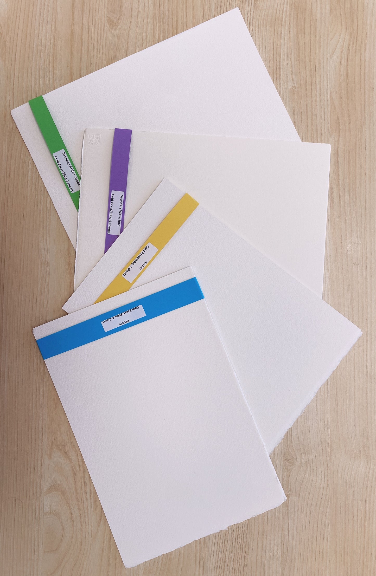 Assorted Watercolor paper Sample Pack, 12 sheets - – All About Art ...