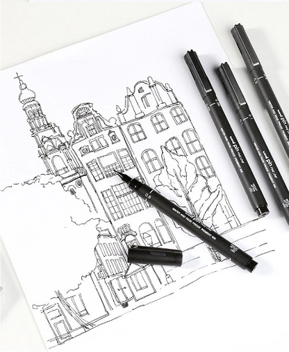 UNI : FINE LINER PEN : 0.1 mm/0.2mm/ 0.5mm BLACK