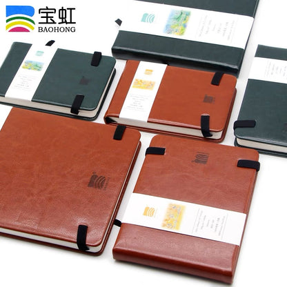 Watercolor Journal Pu Leather Cover Academy Grade - Temu