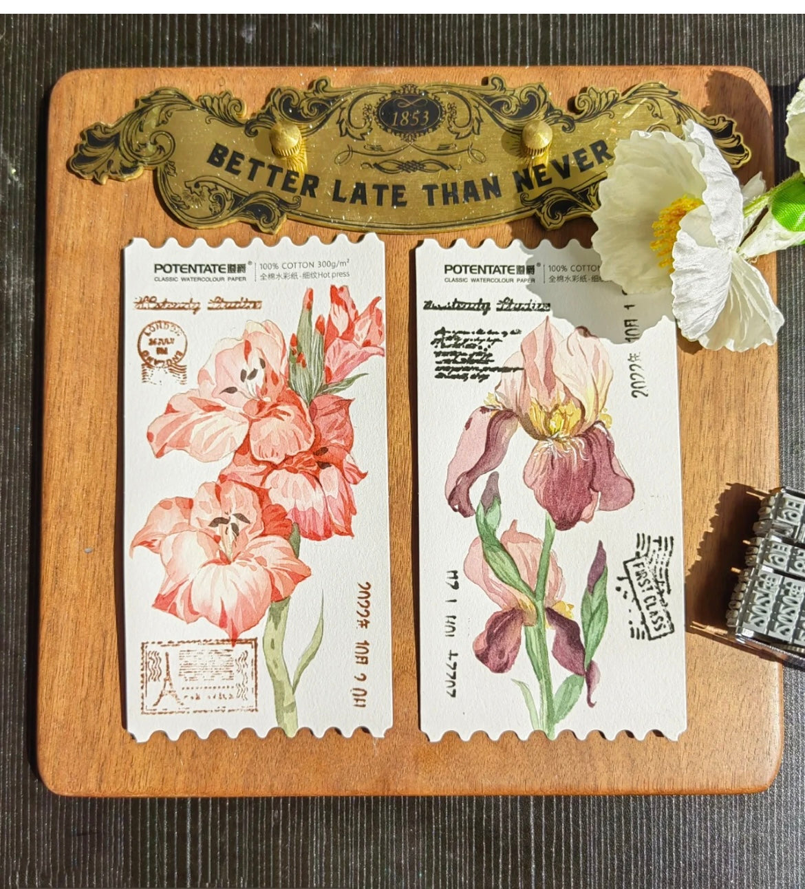 POTENTATE : STAMP STYLE WATERCOLOR PAPER